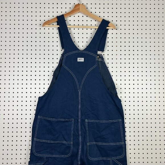 Liberty Dark Wash Denim Overalls 36x30 Farmer Costume Straight Leg Work Wear Y2K - Picture 4 of 7